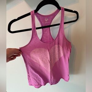 Love Express Pink Heart Tank Top Size XS Racerback